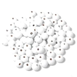 50-200pcs Natural Wood Ball Beads Gold White Color 6-12mm Round Loose Spacer Beads For Jewelry Making DIY Necklace Bracelet