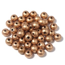 50-200pcs Natural Wood Ball Beads Gold White Color 6-12mm Round Loose Spacer Beads For Jewelry Making DIY Necklace Bracelet