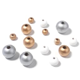 50-200pcs Natural Wood Ball Beads Gold White Color 6-12mm Round Loose Spacer Beads For Jewelry Making DIY Necklace Bracelet