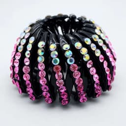 Fashion Crystal Rhinestone Hairpin Bun Hair Claw Clips Horsetail Buckle Hair Clip Bird Nest Expanding Hair Accessories for Women