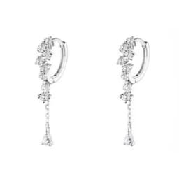 925 Sterling Silver tassel hoop Earrings Temperament Inlaid Zircon for Women Wedding Jewelry Accessories