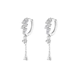 925 Sterling Silver tassel hoop Earrings Temperament Inlaid Zircon for Women Wedding Jewelry Accessories
