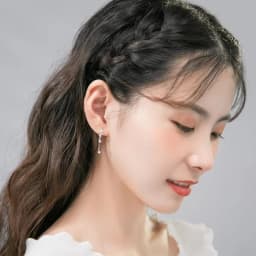 925 Sterling Silver tassel hoop Earrings Temperament Inlaid Zircon for Women Wedding Jewelry Accessories