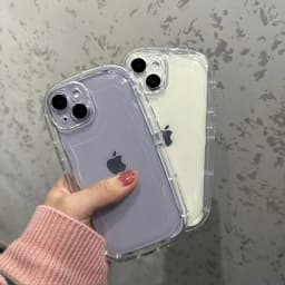 Korean Cute Candy Color Oval Phone Case For iPhone 14 Plus 13 12 11 15 17 16 Pro Max Glossy Air Cushion Shockproof Cover Bumper