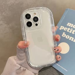 Korean Cute Candy Color Oval Phone Case For iPhone 14 Plus 13 12 11 15 17 16 Pro Max Glossy Air Cushion Shockproof Cover Bumper