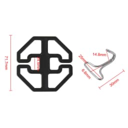 10PCS Car Seat Cover Plum Plate Metal Hook Plastic Card Fixed Chuck Plastic Fastener For Seat Accessories