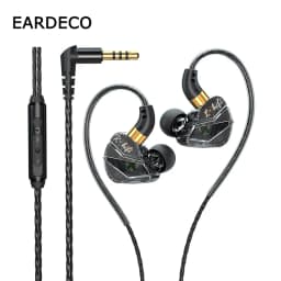 EARDECO Wired Headphones With Microphone Wire-Controlled Wired Earphone In-Ear Headphones Sport Earphones Gaming Headset Bass