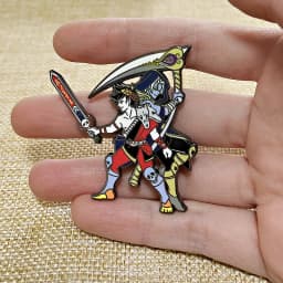 Zagreus and Thanatos enamel pin game Hades fanart metal badge Greek mythology Anime Thanzag brooches Collectibles gifts