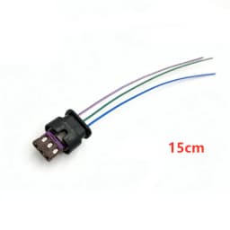 3Pin Auto 4F0 973 703 Parking Radar Eye Plug Gear Sensor Cylinder Waterproof Electric Connector Wire Harness Cable With 15CM Wir
