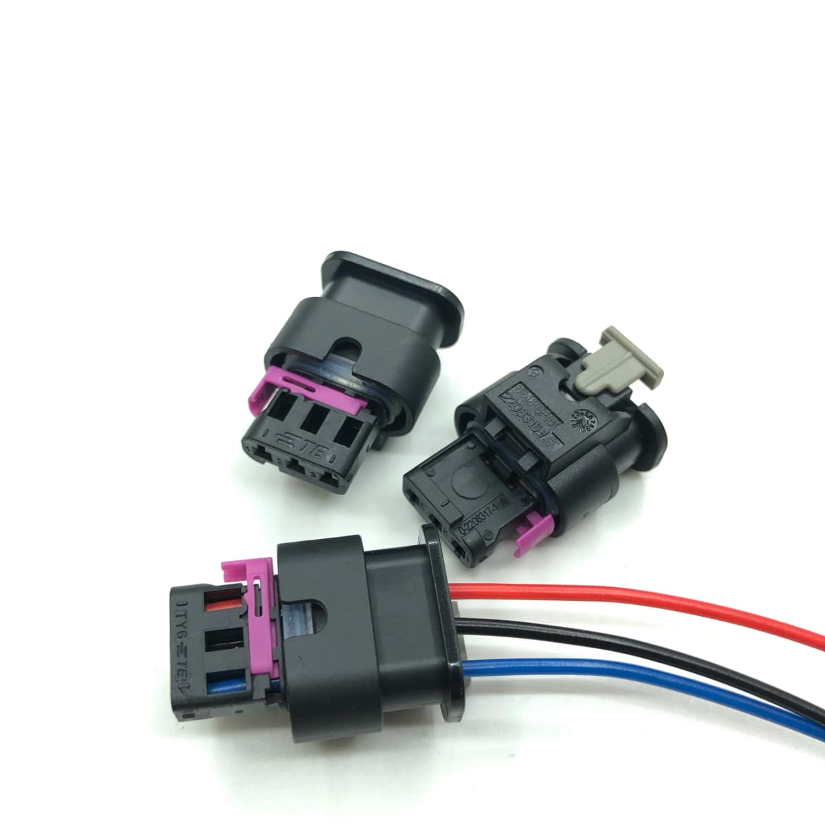 3Pin Auto 4F0 973 703 Parking Radar Eye Plug Gear Sensor Cylinder Waterproof Electric Connector Wire Harness Cable With 15CM Wir