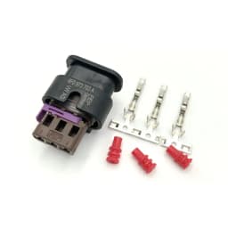 3Pin Auto 4F0 973 703 Parking Radar Eye Plug Gear Sensor Cylinder Waterproof Electric Connector Wire Harness Cable With 15CM Wir