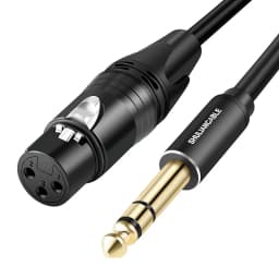 SHULIANCABLE 1/4-Inch TRS Jack, Symmetrical with XLR Female Microphone Cable, Suitable for Microphones, Active Speakers, DJ Setc