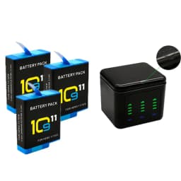 2800mAh Battery For GoPro Hero 10 11 2800 mAh Battery 3 Ways Fast Charger Box TF Card Storage For GoPro Hero 9 Accessories