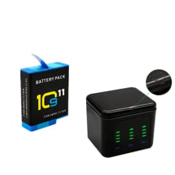 2800mAh Battery For GoPro Hero 10 11 2800 mAh Battery 3 Ways Fast Charger Box TF Card Storage For GoPro Hero 9 Accessories