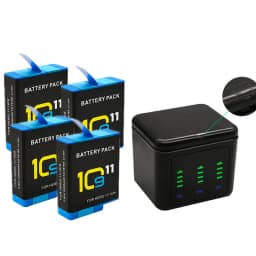 2800mAh Battery For GoPro Hero 10 11 2800 mAh Battery 3 Ways Fast Charger Box TF Card Storage For GoPro Hero 9 Accessories