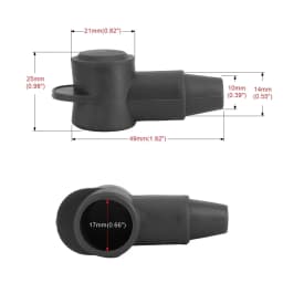10/6 PCS Positive Negative Battery Terminal Covers Car Battery Insulation Protective Cable Lug Protector Caps Silicone Rubber
