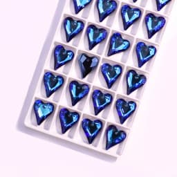 6/12pcs Colorful Crystal Charms Love Heart Pendants 17mm Glass Loose Beadss For DIY Making Jewelry Accessories Wholesale In Bulk