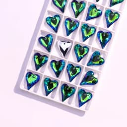 6/12pcs Colorful Crystal Charms Love Heart Pendants 17mm Glass Loose Beadss For DIY Making Jewelry Accessories Wholesale In Bulk