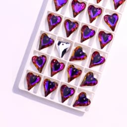 6/12pcs Colorful Crystal Charms Love Heart Pendants 17mm Glass Loose Beadss For DIY Making Jewelry Accessories Wholesale In Bulk