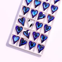 6/12pcs Colorful Crystal Charms Love Heart Pendants 17mm Glass Loose Beadss For DIY Making Jewelry Accessories Wholesale In Bulk