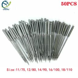 50Pcs/Set Household Sewing Machine Needles 11/75,12/80,14/90,16/100,18/110 Universal Home Sewing Needle Sewing Accessories