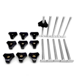 10 Pack T Bolt and Nut Set M8 Woodworking Tool Jigs Screw Slot Fastener and Through Hole Nut Miter Track Bolts Jig W/ Thread