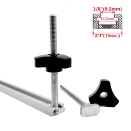 10 Pack T Bolt and Nut Set M8 Woodworking Tool Jigs Screw Slot Fastener and Through Hole Nut Miter Track Bolts Jig W/ Thread