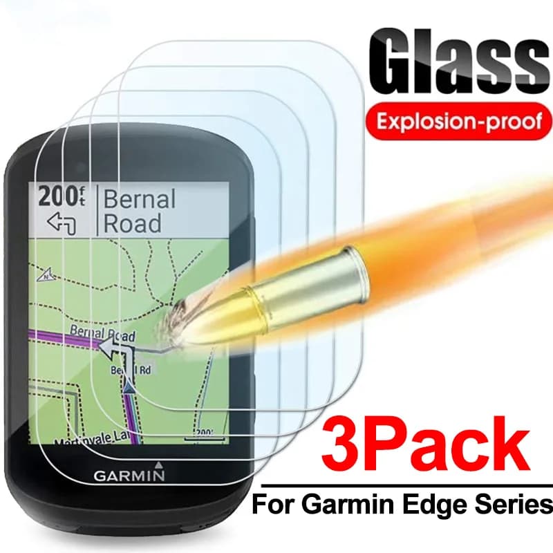 3-1pc Tempered Glass for Garmin Edge 1040 1030 830 820 530 520 Plus 130 Bike GPS Stopwatch Protector Full Screen Protective Film