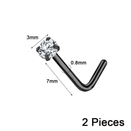 AOEDEJ 1PC Black Plate Nose Chains Decorate Stainless Steel Nostril Chain Helix Tragus Piercings Tassel Body Piercing Jewelry