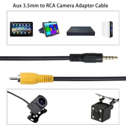 1pc 3.5mm TRRS 4 Pole Male to RCA Male Video AUX Adapter Cable for GPS Car DVR Carcorder Surveillance Camera Equipment(1.5M)