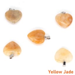 10PC/Set Love Heart Shaped Pendant Natural Stone Rose Quartz Crystal Turquoise Tiger Eye Aventurine Jewelry Making Necklace 20mm