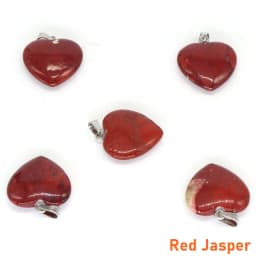 10PC/Set Love Heart Shaped Pendant Natural Stone Rose Quartz Crystal Turquoise Tiger Eye Aventurine Jewelry Making Necklace 20mm