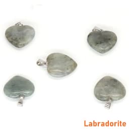 10PC/Set Love Heart Shaped Pendant Natural Stone Rose Quartz Crystal Turquoise Tiger Eye Aventurine Jewelry Making Necklace 20mm
