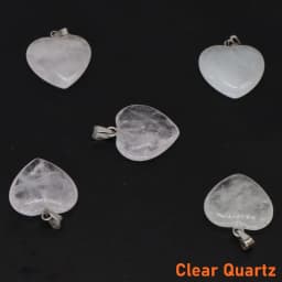 10PC/Set Love Heart Shaped Pendant Natural Stone Rose Quartz Crystal Turquoise Tiger Eye Aventurine Jewelry Making Necklace 20mm