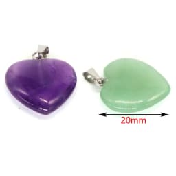 10PC/Set Love Heart Shaped Pendant Natural Stone Rose Quartz Crystal Turquoise Tiger Eye Aventurine Jewelry Making Necklace 20mm