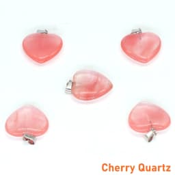 10PC/Set Love Heart Shaped Pendant Natural Stone Rose Quartz Crystal Turquoise Tiger Eye Aventurine Jewelry Making Necklace 20mm
