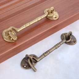 Antique Bronze Hook and Eye Latch Cabin Hook and Eye Brass Heavy Duty Cabinet Latches for Door Gate Window Closet Shed 11cm