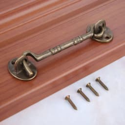 Antique Bronze Hook and Eye Latch Cabin Hook and Eye Brass Heavy Duty Cabinet Latches for Door Gate Window Closet Shed 11cm