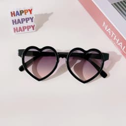 Baby Girls Cute Solid Color Heart Shape Outdoor Sun Protection Sunglasses Children Lovely Acrylic UV400 Sunglasses Kids Glasses