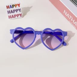 Baby Girls Cute Solid Color Heart Shape Outdoor Sun Protection Sunglasses Children Lovely Acrylic UV400 Sunglasses Kids Glasses