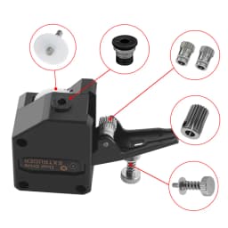 3D Printer Parts MK8 Extruder Clone Dual Drive Extruder Upgrade Bowden Direct Extruder 1.75mm Filament for CR10 Ender 3 Pro