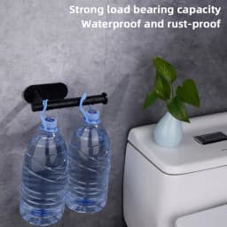 Adhesive Punch-free Toilet Roll Paper Towel Holder Organizer Wall Mount Storage Kitchen Bathroom No Drill Tissue Dispenser