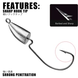 Jig head Hook Root Original Lead Crank Lead Hook Fishing Rockfish Ajing For Soft Worm Lure Bass Fish Pesca Goods 1.75-120g Bass