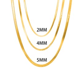 Fashion Unisex Punk Blade Chain Women Necklace 2/4/5mm Width Women Flat Gold Color Stainless Steel Chain Necklace Women Jewelry