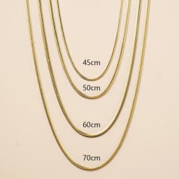 Fashion Unisex Punk Blade Chain Women Necklace 2/4/5mm Width Women Flat Gold Color Stainless Steel Chain Necklace Women Jewelry