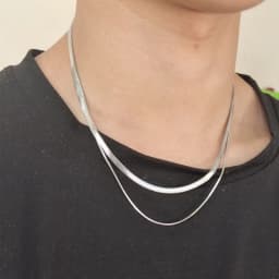 Fashion Unisex Punk Blade Chain Women Necklace 2/4/5mm Width Women Flat Gold Color Stainless Steel Chain Necklace Women Jewelry
