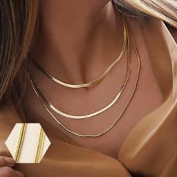 Fashion Unisex Punk Blade Chain Women Necklace 2/4/5mm Width Women Flat Gold Color Stainless Steel Chain Necklace Women Jewelry