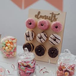 Donut Wall Holds Stand Sweet Cart Rustic Wedding Table Decor Doughnut Birthday Party Candy Bar Baby Shower Donut Party