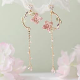 New Korean Flower Asymmetrical Dangle Earrings for Women Long Tassel Butterfly Imitation Pearl Cat Drop Earring Party Jewelry