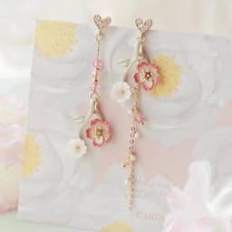 New Korean Flower Asymmetrical Dangle Earrings for Women Long Tassel Butterfly Imitation Pearl Cat Drop Earring Party Jewelry